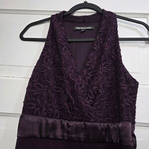 Jones Wear Plum Lace Maxi Dress